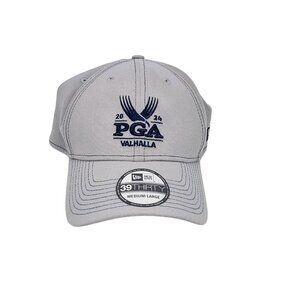 PGA Championship Hat Cap Fitted Mens Large Gray PGA Golf‎ 2024 Valhalla New Era